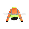 Veste colorée ANSI / ISEA 107-2010 de haute visibilité avec revêtement en PU ou en PVC, rembourrage en polyester matelassé, flocons détachables